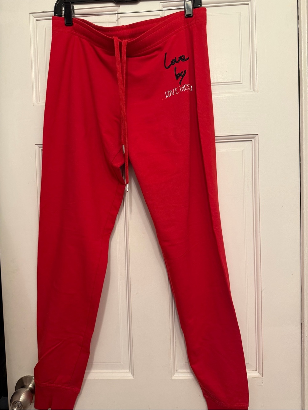 Love Moschino Red Logo Jogger Track Pants